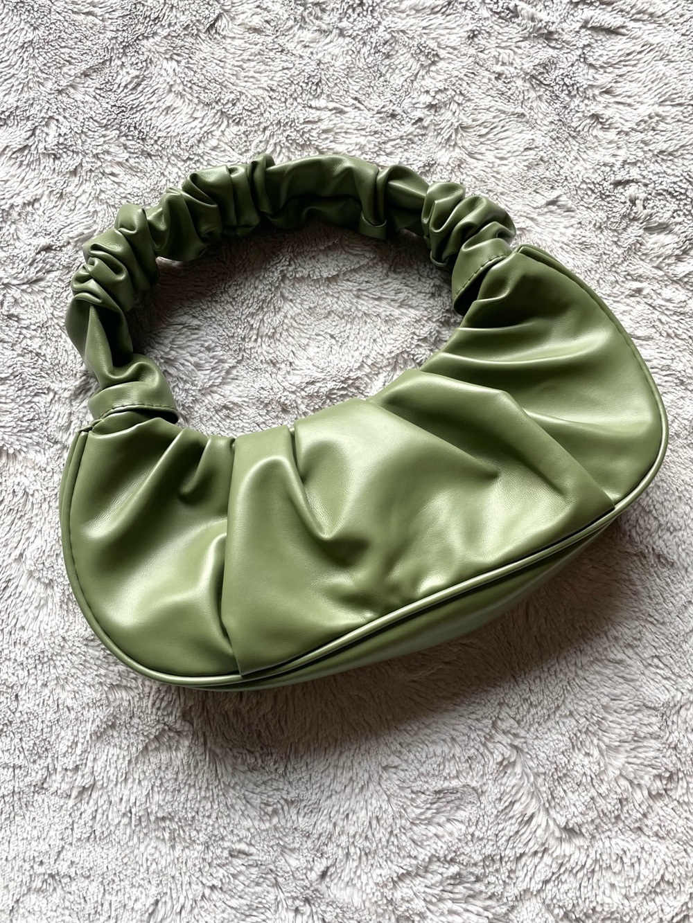Green Ruched Mini Shoulder Bag - Picture 2 of 4